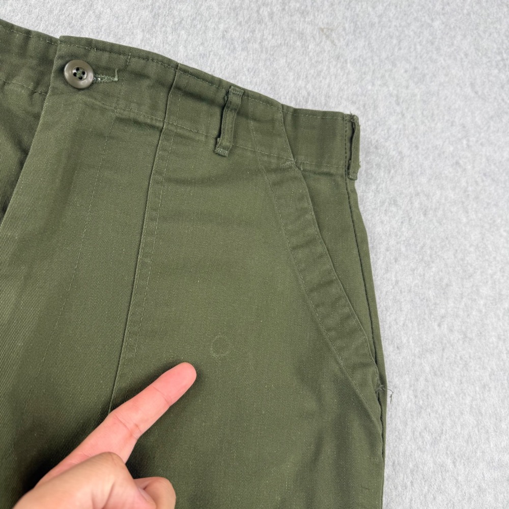Vintage US Military Pants Fits Mens 36x30 Green OG 507 Ideal Zip Utility 80s - Picture 4 of 15